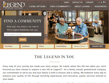 Tablet Screenshot of legendseniorliving.com